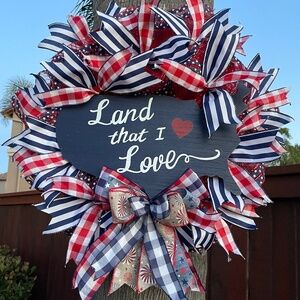 Custom Patriotic 4th of July Wreath